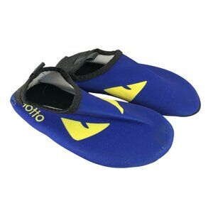 Grotto Boys Water Shoes Slip On Fabric Eyes Monster Blue Size 30/31 US 12/13